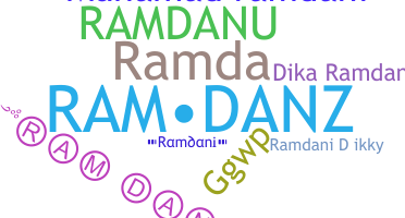 ชื่อเล่น - Ramdani