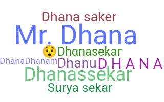 ชื่อเล่น - Dhanasekar
