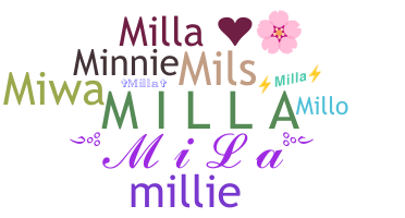 ชื่อเล่น - Milla