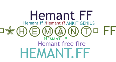 ชื่อเล่น - Hemantff