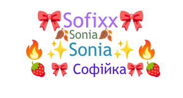 ชื่อเล่น - Софія