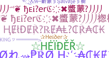 ชื่อเล่น - Heider