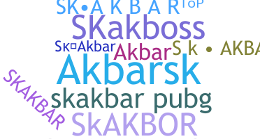 ชื่อเล่น - Skakbar