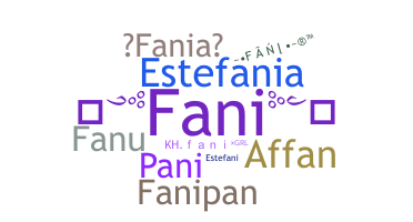ชื่อเล่น - Fani