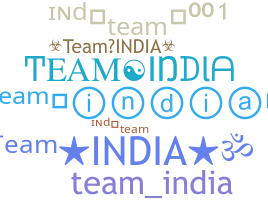 ชื่อเล่น - TeamIndia