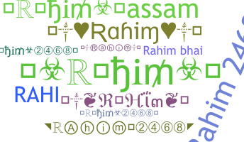 ชื่อเล่น - Rahim
