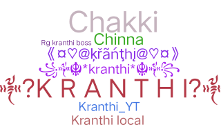 ชื่อเล่น - Kranthi