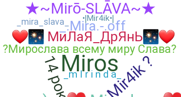 ชื่อเล่น - miroslava