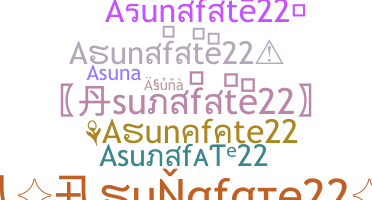 ชื่อเล่น - Asunafate22