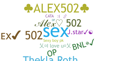 ชื่อเล่น - Alex502