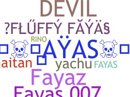 ชื่อเล่น - Fayas