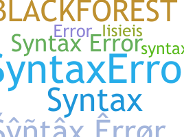 ชื่อเล่น - Syntaxerror