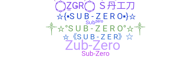 ชื่อเล่น - Subzero