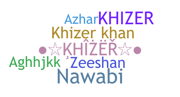 ชื่อเล่น - Khizer
